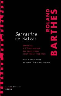 Sarrasine de Balzac. Publié le 29/11/11